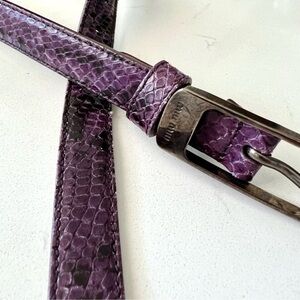 Miu Miu Purple Snakeskin Belt